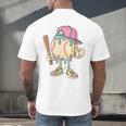 Cute Baseball Ice Cream Drip For Girls & Boys 2 Sides Men's Back Print T-Shirt