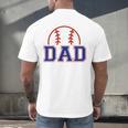 Dad Of Rookie 1st Birthday Baseball Boy Family Matching Men's Back Print T-Shirt
