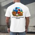 Father Son Baseball Father's Day Men's Back Print T-Shirt Father Son Baseball Father's Day Men's Back Print T-Shirt