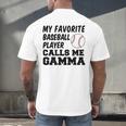 My Favorite Baseball Player Calls Me Gamma Men's Back Print T-Shirt My Favorite Baseball Player Calls Me Gamma Men's Back Print T-Shirt