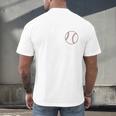 My Favorite Baseball Player Calls Me Mom Men's Back Print T-Shirt