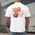 Football Basketball Baseball Heart Valentine Boys Men Kid Men's Back Print T-Shirt