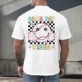 Game Day Vibes Softball Baseball Groovy Game Day Girls Women Men's Back Print T-Shirt