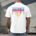 Ice Cream Baseball Cone Dripping Sprinkles Kids Boys Summer Premium Tri-Blend Men's Back Print T-Shirt