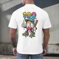 Ice Cream Drip Baseball Party 100 Days Of School Teacher Men's Back Print T-Shirt Ice Cream Drip Baseball Party 100 Days Of School Teacher Men's Back Print T-Shirt
