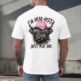 I'm Head Heffa Just Ask Me Bossy Highland Cow Baseball Cap Men's Back Print T-Shirt I'm Head Heffa Just Ask Me Bossy Highland Cow Baseball Cap Men's Back Print T-Shirt
