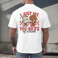 I Just Hit 100 Days Of School Baseball 100th Day Teacher Kid Men's Back Print T-Shirt I Just Hit 100 Days Of School Baseball 100th Day Teacher Kid Men's Back Print T-Shirt