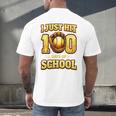 I Just Hit 100 Days Of School Baseball Boys Kids 100th Day Men's Back Print T-Shirt