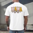 Leopard Baseball Softball Mama Bow Softball Baseball Mom Men's Back Print T-Shirt