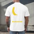 Love Bananas Banana Baseball Men's Back Print T-Shirt Love Bananas Banana Baseball Men's Back Print T-Shirt