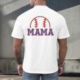 Mom Of Rookie 1st Birthday Baseball Boy Family Matching Men's Back Print T-Shirt