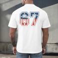 Number 67 USA Raglan Baseball Tee Men's Back Print T-Shirt Number 67 USA Raglan Baseball Tee Men's Back Print T-Shirt