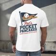 Pat's Pocket Pancakes Flag Baseball On Pancake Men's Back Print T-Shirt Pat's Pocket Pancakes Flag Baseball On Pancake Men's Back Print T-Shirt