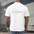 Philadelphia Baseball Skyline Philly Men Women Men's Back Print T-Shirt