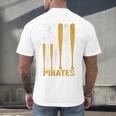 Pirates Baseball Fan Apparel For Sports Enthusiasts Men's Back Print T-Shirt Pirates Baseball Fan Apparel For Sports Enthusiasts Men's Back Print T-Shirt