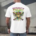 Respect The Drip Mardi Gras Baseball Ice Cream Boys Carnival Men's Back Print T-Shirt