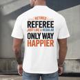 Retired Basketball Referee For Baseball Refs Men's Back Print T-Shirt