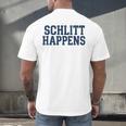Schlitt Happens NY Bronx I Heart Baseball Apparel Men's Back Print T-Shirt