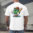 Shamrock Baseball St Patrick's Day Kids Boys Toddlers Premium Tri-Blend Men's Back Print T-Shirt