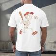 Skeleton Batting Baseball Halloween Boys Men Kids Men's Back Print T-Shirt Skeleton Batting Baseball Halloween Boys Men Kids Men's Back Print T-Shirt