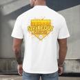 Strike Out Childhood Cancer Boys Baseball Drip Gold Ribbon Men's Back Print T-Shirt