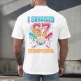 I Survived 67 Days Of School Baseball Drip Six Seven Meme Men's Back Print T-Shirt