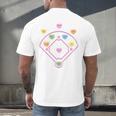 Valentine Heart Love Cute Baseball Softball Lover Sayings Men's Back Print T-Shirt