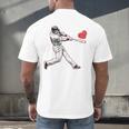 Valentines Baseball Batter Heart Player Silhouette Premium Tri-Blend Men's Back Print T-Shirt Valentines Baseball Batter Heart Player Silhouette Premium Tri-Blend Men's Back Print T-Shirt
