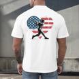 Valentines Baseball Batter Silhouette Heart Men Boys Kid Men's Back Print T-Shirt