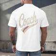 Vintage Baseball Coach Men's Back Print T-Shirt Vintage Baseball Coach Men's Back Print T-Shirt