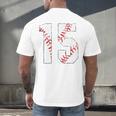 Vintage Distressed Baseball Number 15 Jersey Player Uniform Men's Back Print T-Shirt Vintage Distressed Baseball Number 15 Jersey Player Uniform Men's Back Print T-Shirt