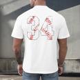 Vintage Distressed Baseball Number 34 Jersey Player Uniform Men's Back Print T-Shirt