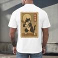 Vintage Japanese Ukiyo-e Baseball Cat Batting Men's Back Print T-Shirt Vintage Japanese Ukiyo-e Baseball Cat Batting Men's Back Print T-Shirt
