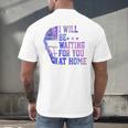 I Will Be Waiting For You At Home Baseball Softball Catcher Men's Back Print T-Shirt I Will Be Waiting For You At Home Baseball Softball Catcher Men's Back Print T-Shirt