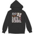 100 Days Of School Baseball 100th Day Of School Coquette Bow Unisex Hoodie