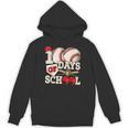 100 Days Of School Baseball 100th Day Of School Kids Teacher Unisex Hoodie