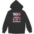100 Days Of School Baseball Donut Dripping Teacher Boys Kids Unisex Hoodie