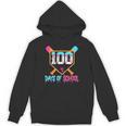 100 Days Of School Baseball Ice Cream Drip 100th Day School Unisex Hoodie 100 Days Of School Baseball Ice Cream Drip 100th Day School Unisex Hoodie