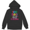 100 Days Of School Reading English Teacher Books Stack Unisex Hoodie