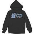 1956 Chapter Seventy 70th Birthday Blue Toile Floral Book Unisex Hoodie