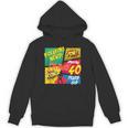 40 Years Old Birthday Comic Style Book Lover Party Unisex Hoodie 40 Years Old Birthday Comic Style Book Lover Party Unisex Hoodie
