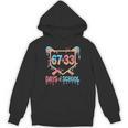 67 33 Days Of School Baseball Drip 100 Days Of School Unisex Hoodie