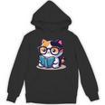 Adorable Book Lover Calico Cat With Reading Glasses Cute For Men Women Kids Unisex Hoodie