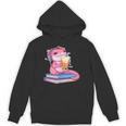 Axolotl With Strawberry Matcha And Books Unisex Hoodie