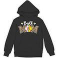 Ball Mom Leopard Baseball Softball Player Mom Unisex Hoodie