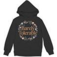 Barely Tolerable Shirt Book Lover Bookish Floral Bookworm Unisex Hoodie