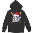 Baseball Christmas Lights Santa Christmas Baseball Player Unisex Hoodie