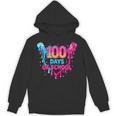 Baseball Ice Cream Drip 100 Days Of School Boys Girls 100th Unisex Hoodie