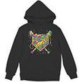 Baseball Mardi Gras Home Plate Ice Cream Drip Carnival Mask Unisex Hoodie