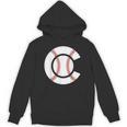 Baseball Sport Player Graphic Monogram Initial Letter C Unisex Hoodie Baseball Sport Player Graphic Monogram Initial Letter C Unisex Hoodie